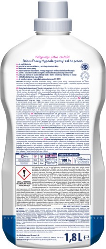 Bobini Family hipoalergiczny żel płyn do prania bieli kolorów 1,8l 36 prań