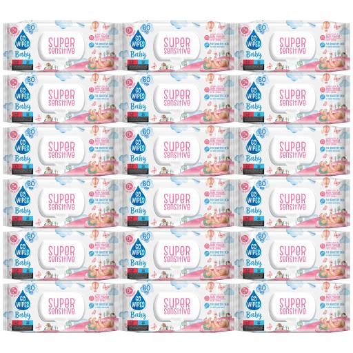 GoWipes Super Sensitive Baby chusteczki nawilżane 18 x 60 szt.