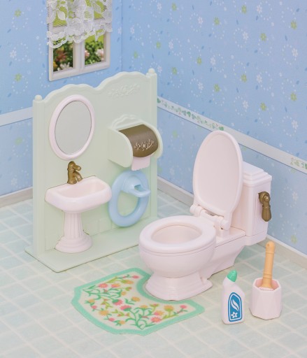 Zestaw do zabawy w łazienkę Sylvanian Families plastikowy 7 szt.