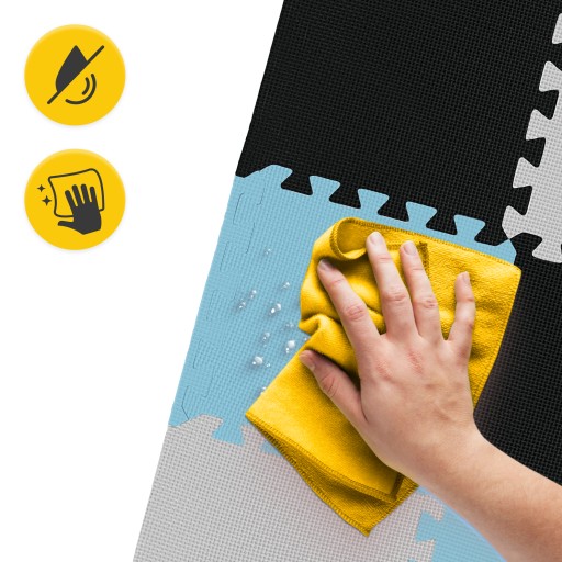 PUZZLE MATA PIANKOWA EDUKACYJNA DLA DZIECI PODŁOGOWA GRUBA SKŁADANA 9 szt.