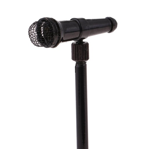 1 / 12 Miniature Microphone with Holder Dollhouse Instrument