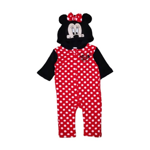 Disney Myszka Minnie pajacyk dziewczęcy polarowy kombinezon rampers 74/80