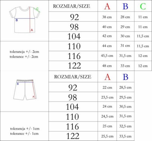Nicol piżama wielokolorowy rozmiar 122