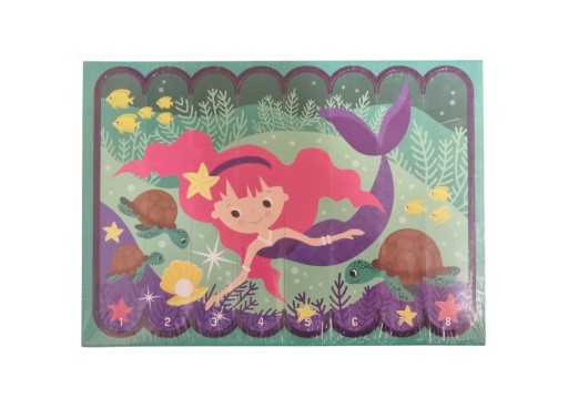 Edukacyjne puzzle patyczki 8 elementów 15x18 cm syrenka