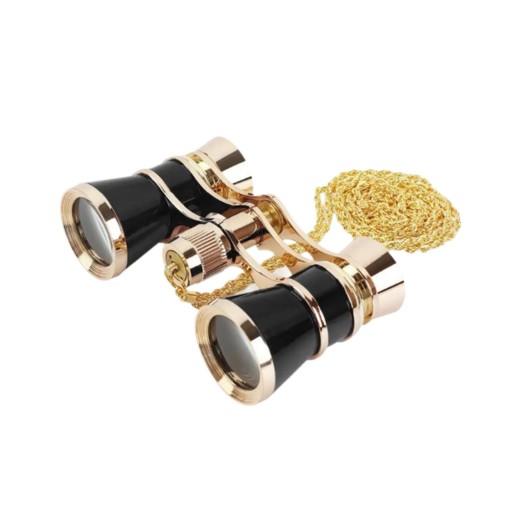 Lornetka teatralna dla dorosłych Dzieci Kompaktowa wielofunkcyjna mała czarna