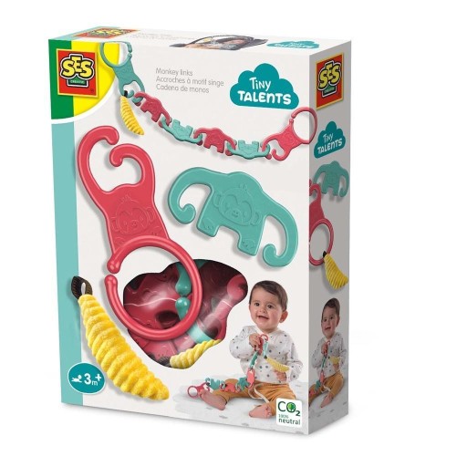 SES Creative Tiny Talents Monkey links zabawka rozwijająca sprawność ruchową