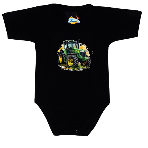 Body krótki rękaw Traktor John Deere czarne 98 2 lata +