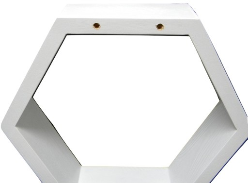 PÓŁKA PLASTER MIODU HEXAGON CZERWONA DREWNO SOSNA