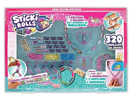Zestaw do tworzenia biżuterii Cobi Sticky Rolls z naklejkami