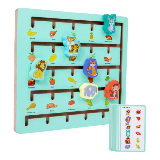 Puzzle Montessori z 30 kartami Łamigłówka Zabawa Edukacyjna zwierzątko