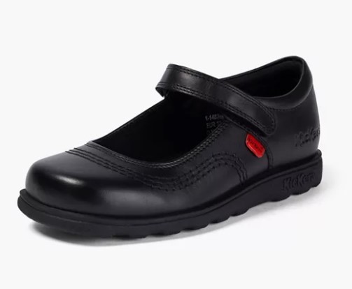 KICKERS PÓŁBUTY SKÓRZANE NA RZEPY CZARNE DZIECIĘCE 22 JJB
