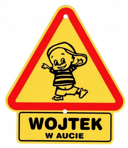 Tabliczka z imieniem DZIECKO W AUCIE różne imiona