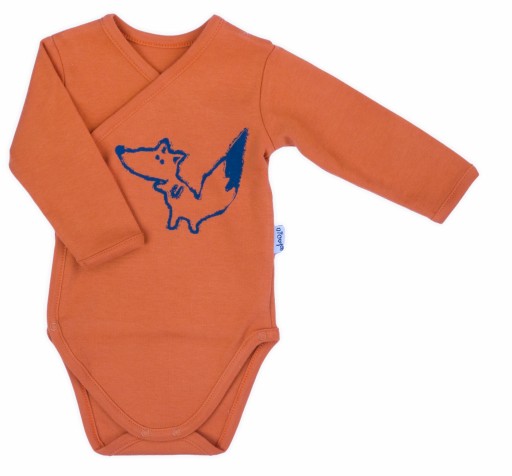 Body niemowlęce FOX pomarańczowe 56