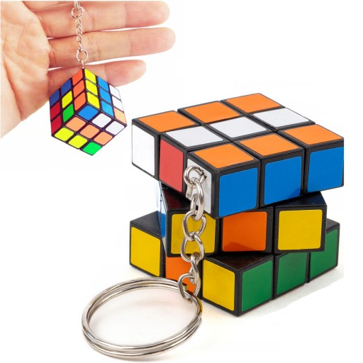 BRELOK KOSTKA LOGICZNA mini UKŁADANKA ŁAMIGŁÓWKA dla dzieci 3x3x3