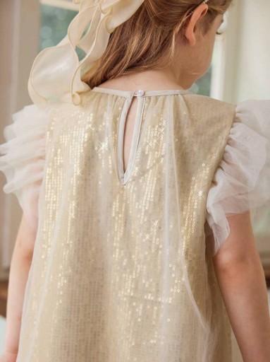 SHEIN Cekinowa sukienka tiul (6L)