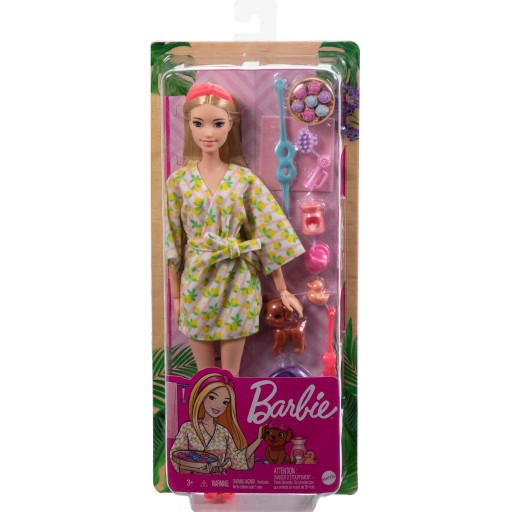 BARBIE RELAKS LALKA W SPA WELLNESS ZABAWKA DLA DZIEWCZYNKI ZESTAW HKT90