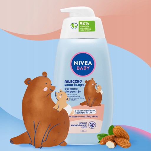 NIVEA BABY Mleczko nawilżające delikatne dla dzieci i niemowląt 500 ml