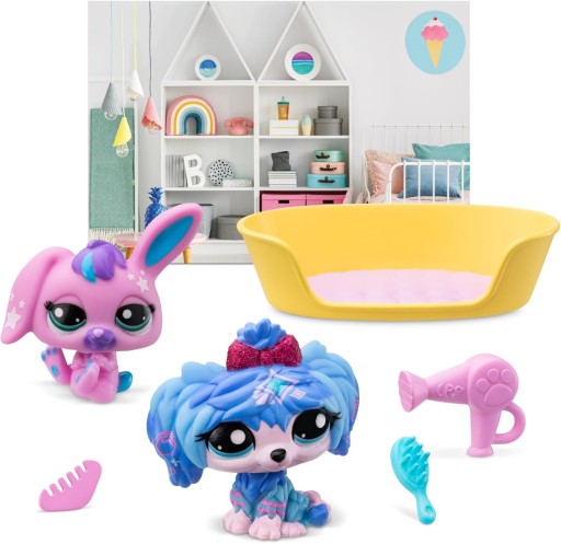 Littlest Pet Shop 4 FIGURKI PET SHOP DLA DZIECI Petfluencer Super Salon