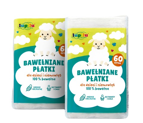 Płatki kosmetyczne prostokątne Lupilu 60 szt.