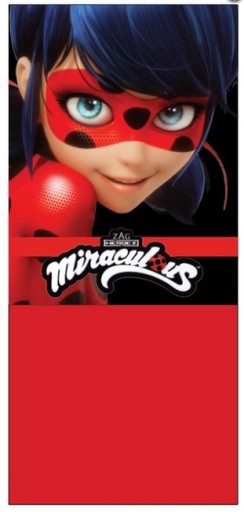 SZALIK KOMIN dziecięcy z polarkiem BIEDRONKA MIRACULOUS czerwony