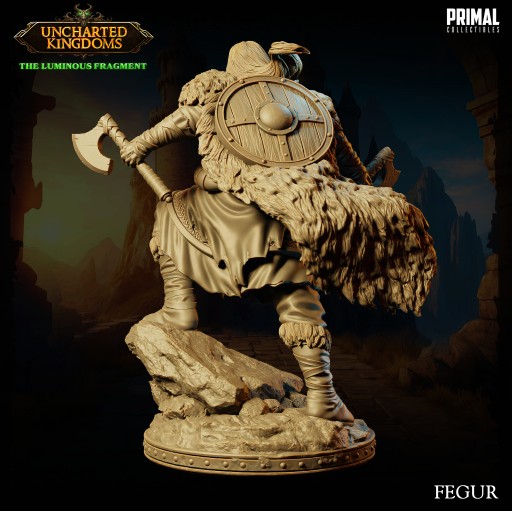 Barbarian Fegur - Uncharted Kingdoms - figurka RPG DnD D&D - druk 3D 14K