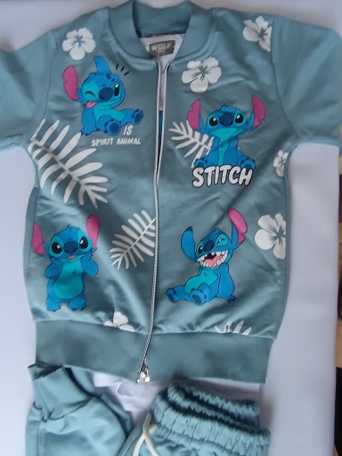 Komplet dresowy 3-częściowy Dres chłopięcy STITCH 122/128. 7-8 lat