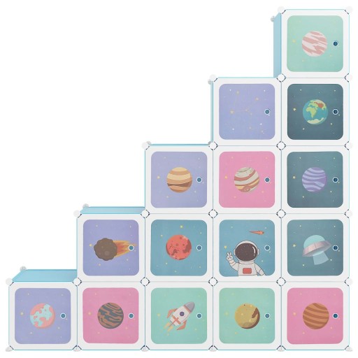 Szafa VidaXL HOME VENTE 155 x 154 x 31,5 cm niebieski