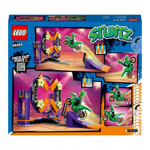 LEGO City 60359 Wyzwanie kaskaderskie rampa z kołem do przeskakiwania