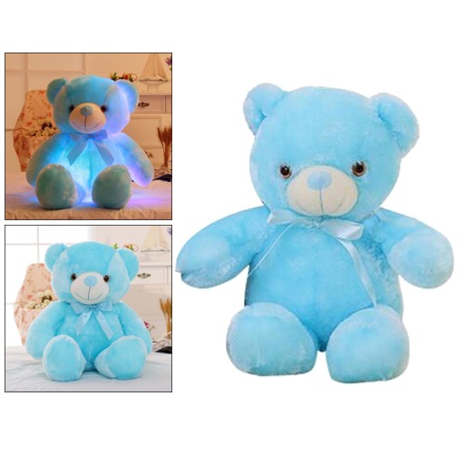 Light Up LED Teddy Bear Animal Blue-30cm