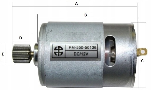 SILNIK, SILNICZEK 12V 45W 23000 + kable + wtyczka, model 550