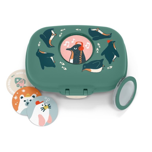 Lunch box, śniadaniówka Graphic Penguin MONBENTO