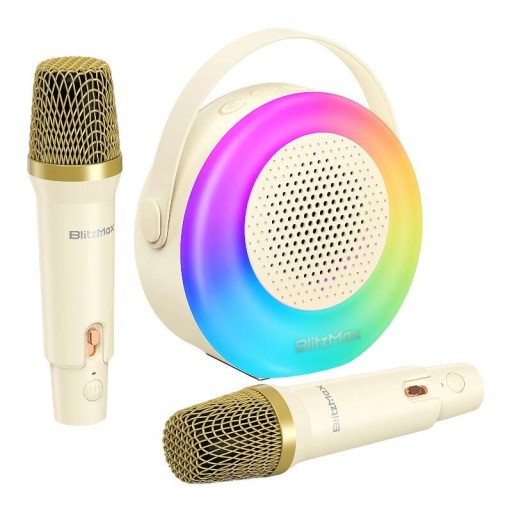 Blitzwolf Zestaw Do Karaoke Dla Dzieci Dwa Mikrofony I Głośnik Led Bt 5.3