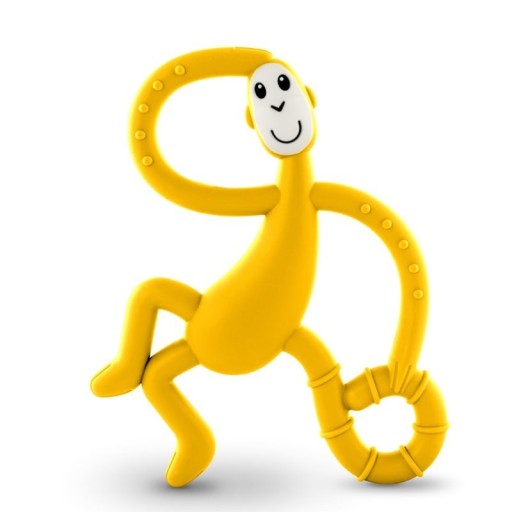 Gryzak na ząbkowanie, terapeutyczny Matchstick Monkey silikon żółty