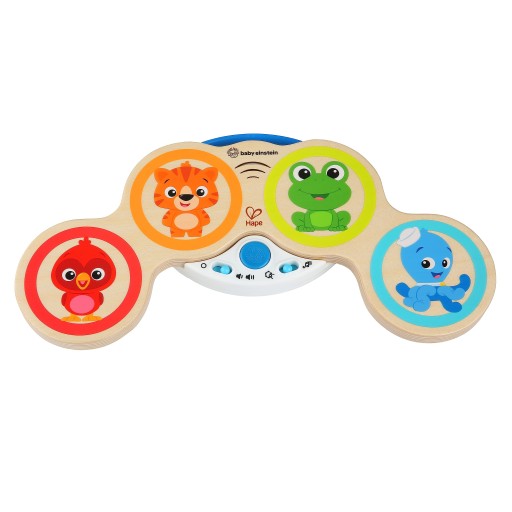 Bębenek zabawka muzyczna Baby Einstein drewniana perkusja, bębenki dotykowe
