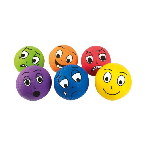 PIŁKI MIMICZNE EMOCJI EDUKACYJNE 6 szt. wymiary: Ø 21,5 cm
