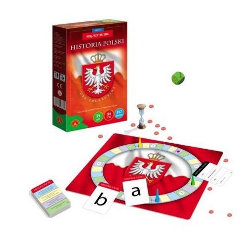 GRA EDUKACYJNA QUIZ Historia Polski Mini ALEXANDER gry PLANSZOWE dla dzieci