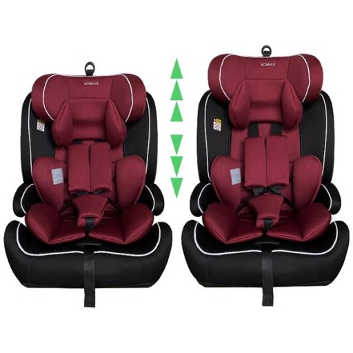 XOMAX Fotelik samochodowy ISOFIX dla dzieci 9–36 kg HC02 czerwony