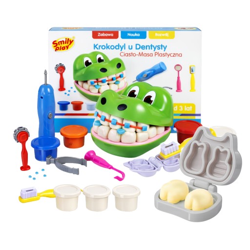 Ciastolina Ciasto Masa Krokodyl U Dentysty Zabawka Kreatywna Smily Play