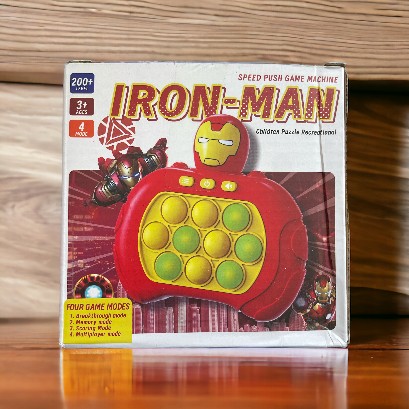 GRA ZRĘCZNOŚCIOWA POP IT ANTYSTRESOWA ELEKTRONICZNA IRON MAN PUSH BUBBLE