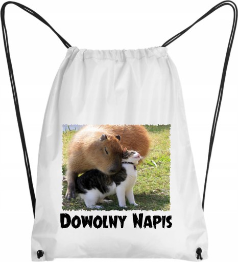 Personalizowany WOREK KAPIBARA do szkoły na kapcie WF