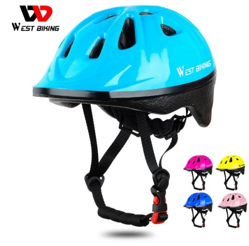 KASK DZIECIĘCY OCHRONNY NIEBIESKI NA ROWER I HULAJNOGĘ ROZ. S/M 52-56cm