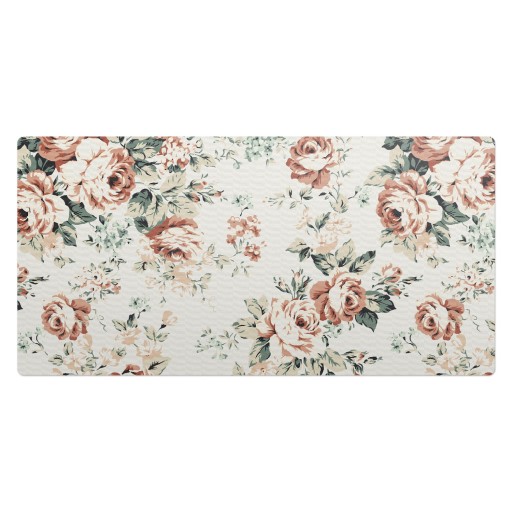 Winylowa mata biurkowa ze stylowym nadrukiem Kwiatowy wzór retro 90x45 cm