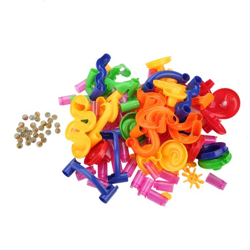 105 sztuk/zestaw Plastikowa ścieżka Klockowa zabawka z toczącymi się JC