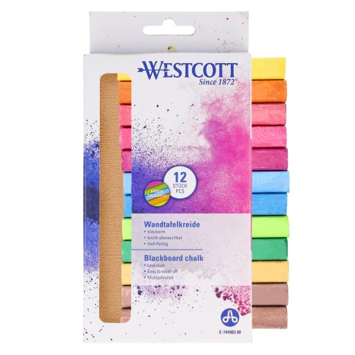 Uszkodzona Westcott kreda kolorowa nisko pyłowa 8.5 cm 12szt 64A431