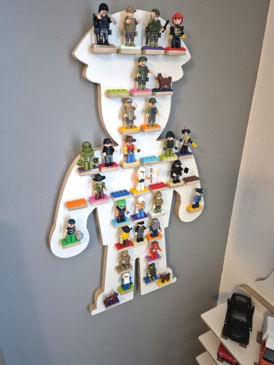 Regał na minifigurki ludzik uniwersalny kompatybilny z MAX, ELEFUN, LEGO