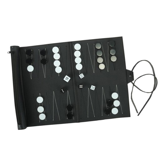 Przenośna Gra Planszowa Backgammon do Gry Rekreacyjnej - Zwijana, Idealna w Podróż i na Zewnątrz