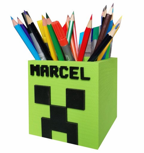 Organizer Minecraft Creeper duży pojemny kubek na kredki