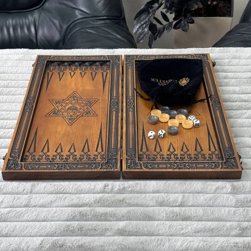 Backgammon Gwiazda Dawida 48x23 cm GROSSMEISTER