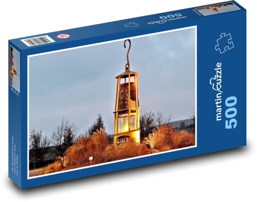 Puzzle 500 - Górnicza lampa - światło górnika, wieczór