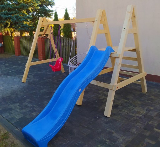 DREWNIANY PLAC ZABAW DO OGRODU MINI2.0 KANTÓWKA 9X9CM GNIAZDO KUBEŁEK